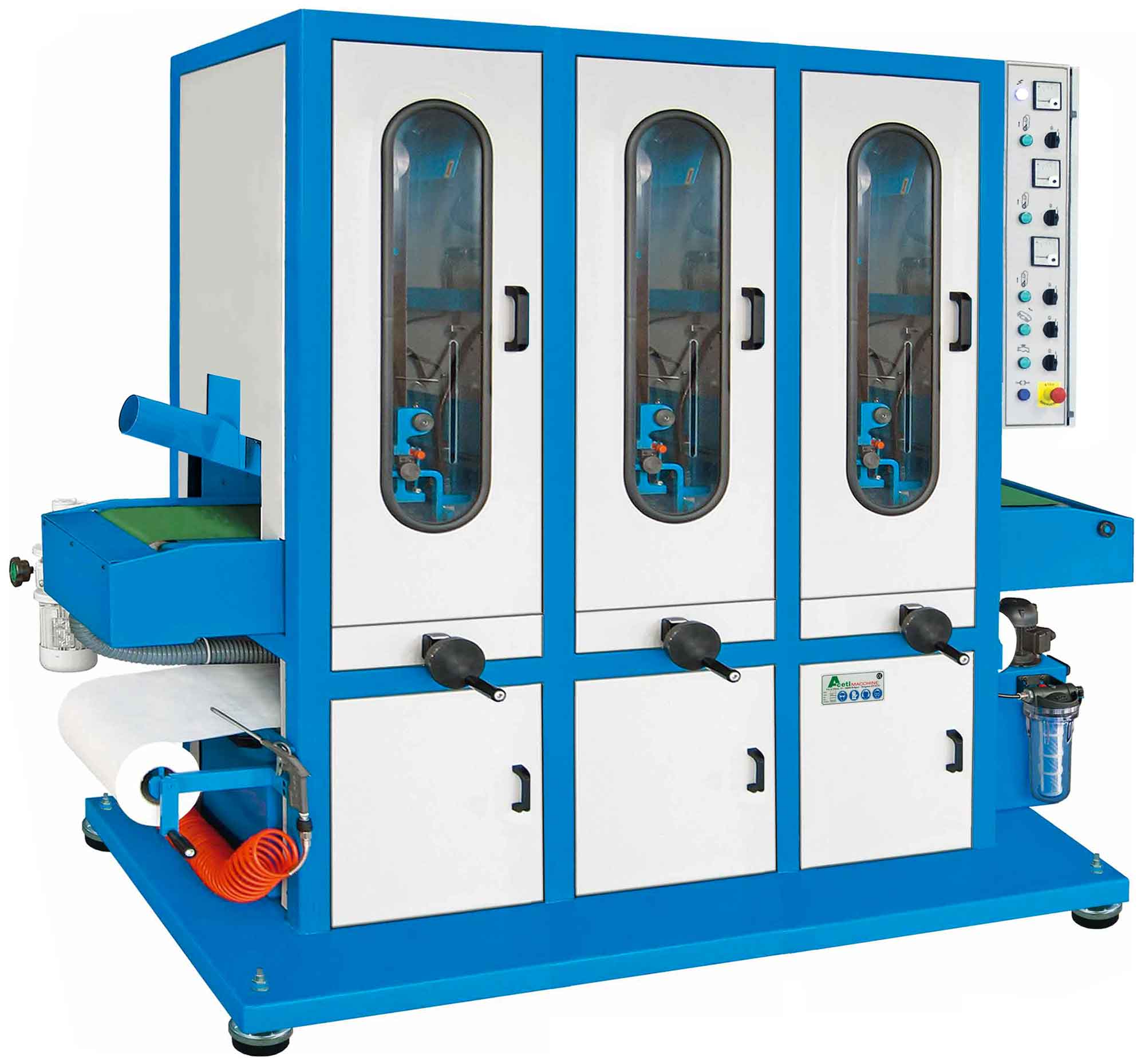 ART.76 3N Polishing machine for flat surfaces by wet system 3 Belt grinding units Aceti