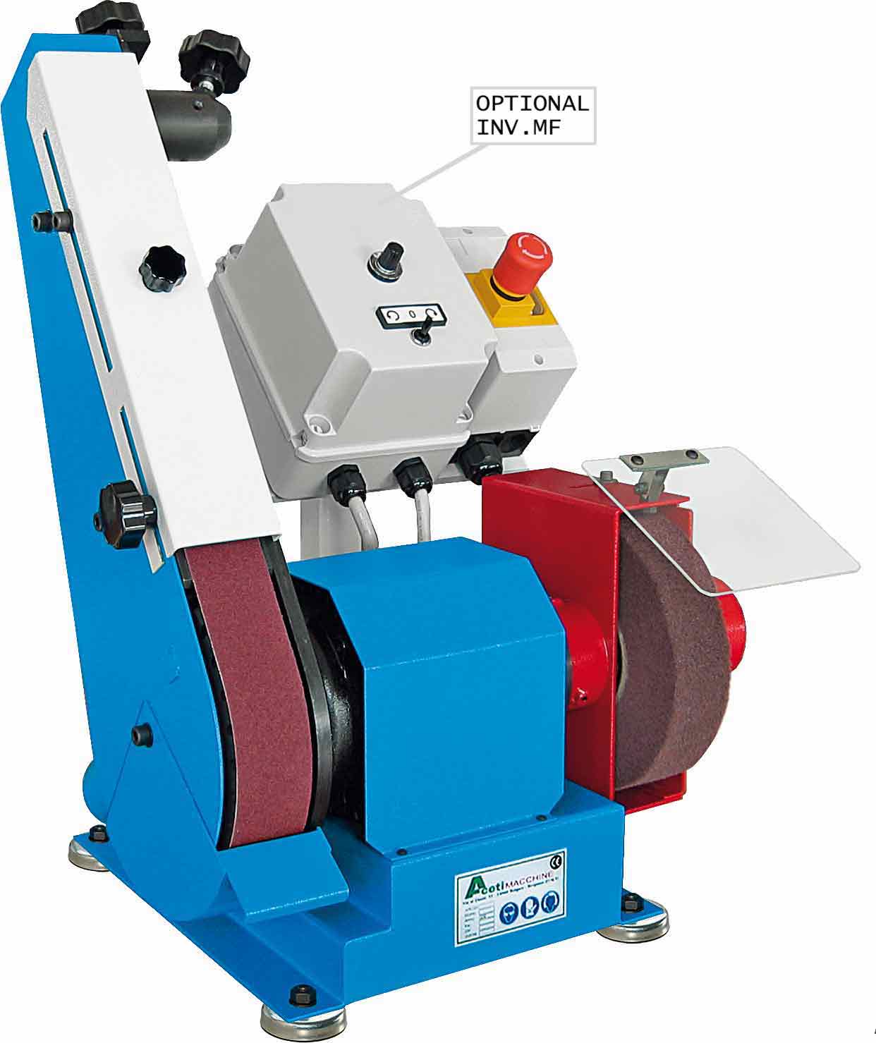 ART.82 Swing belt benchmounted grinding machine 50x1250 + Polishing