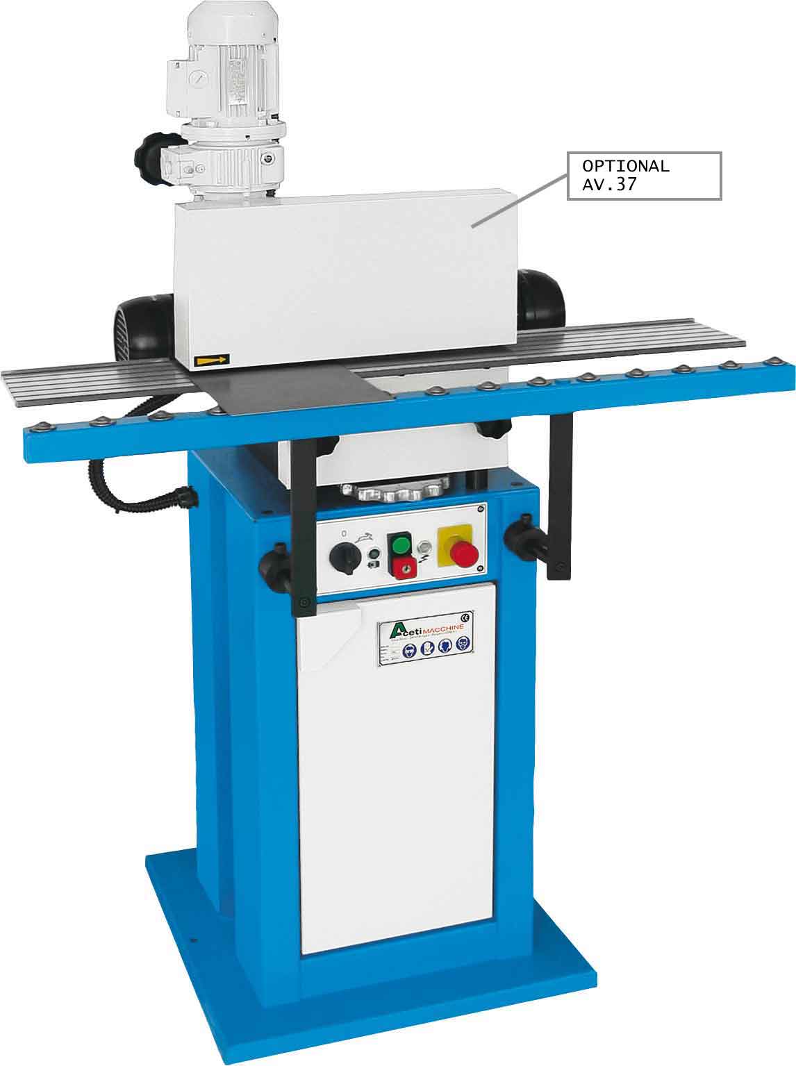 ART.37 Basemounted sheet metal deburring m. with two lamellar wheels