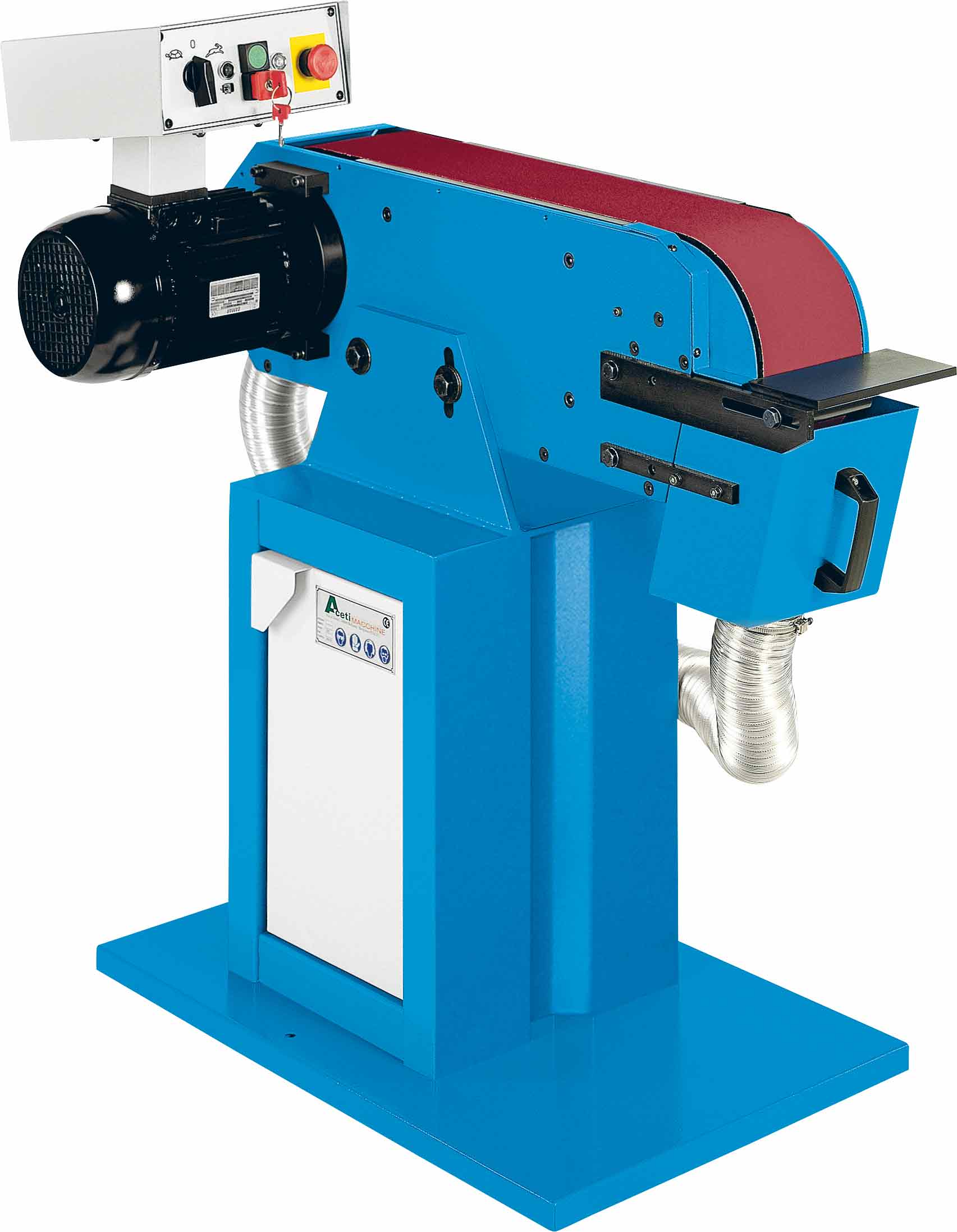 ART.38 Belt grinding machine 150x2000 worktable 150x470 grooved