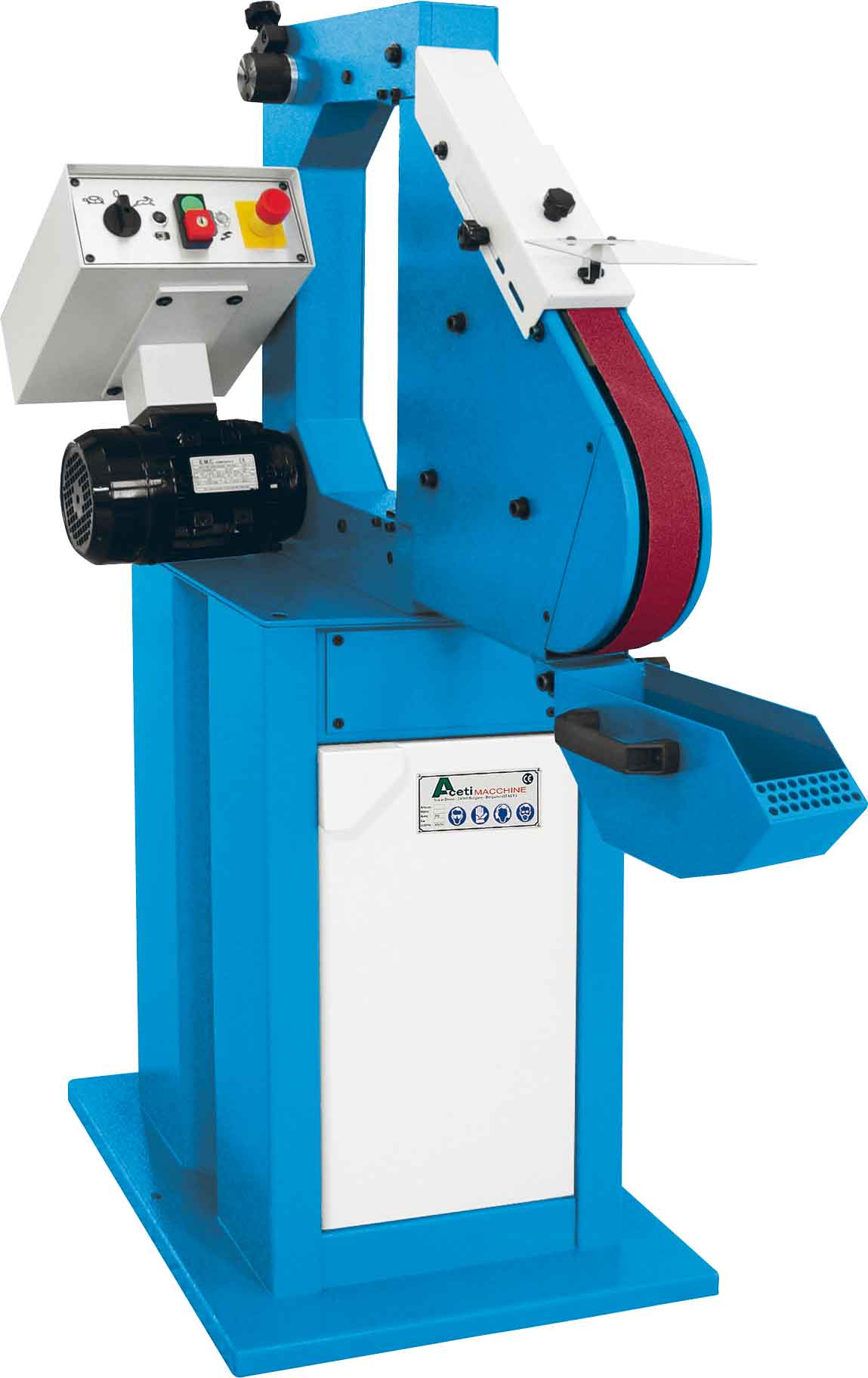 ART.131 Belt grinding machine 50x2250 grooved rubber wheel Ø250 mm