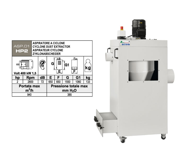 ASP.01-HP2 - Cyclone dust extractor - st811