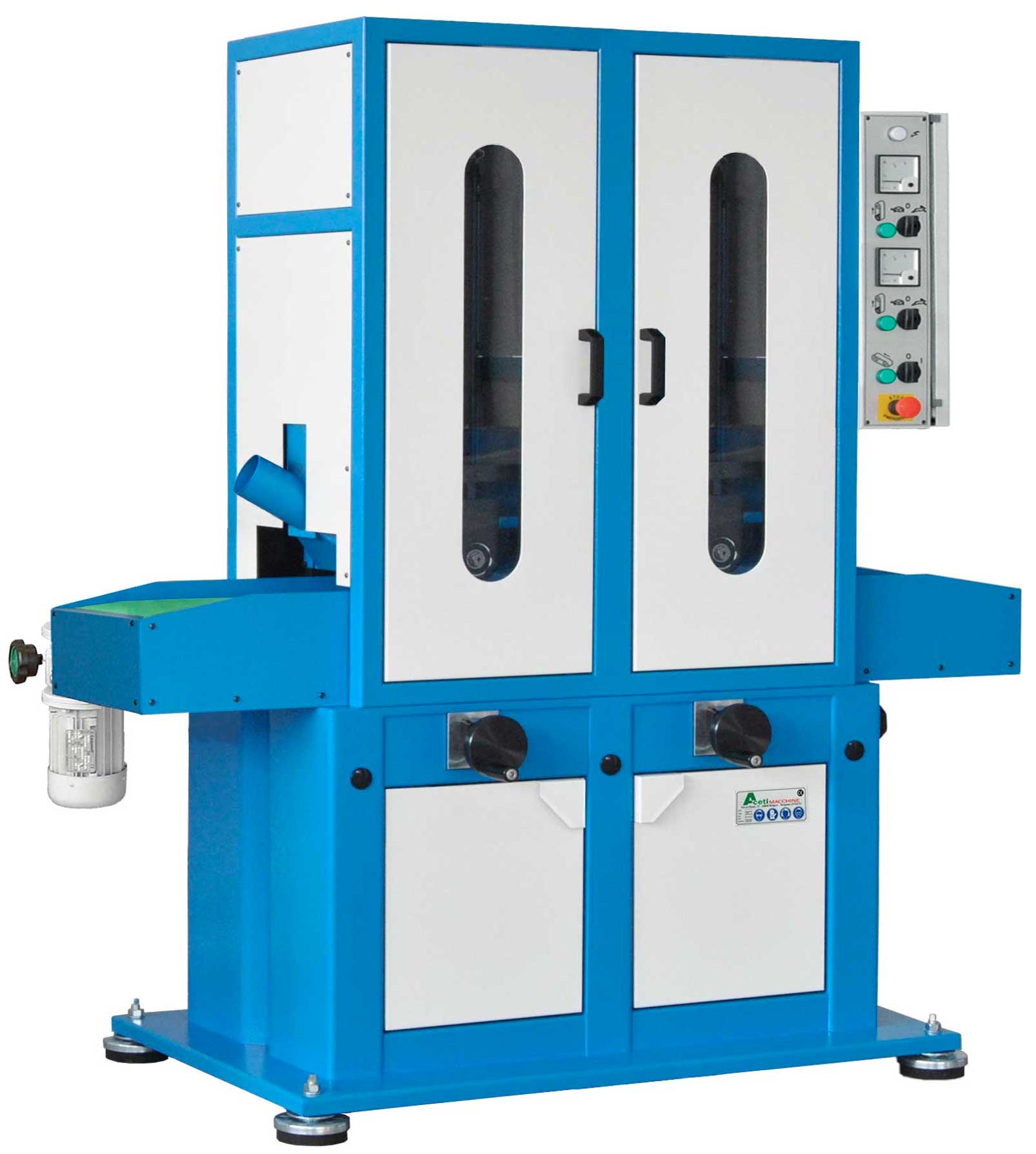 ART.97-2N - Polishing machine for flat surfaces by dry system | 2 Belt grinding units - stp