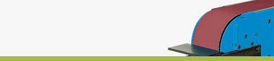 Лентови шлайфмашини<br/> за обработки върху<br/> плоча и гумено колело