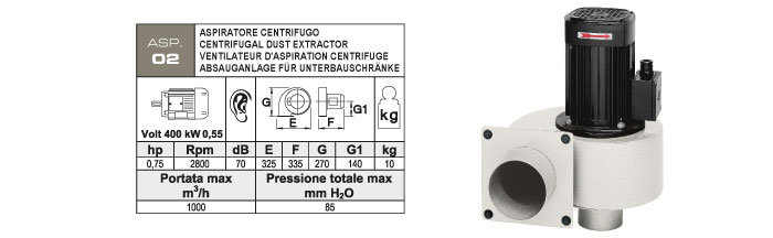 ASP.02 - Aspiratore per polveri - st808